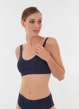Reggiseno Bralette in Fibra di Faggio - Blu - 2