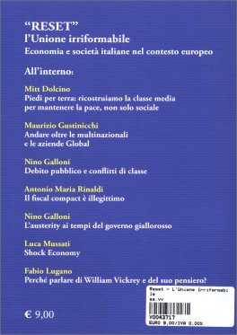 Reset - L'Unione Irriformabile — Libro - 2