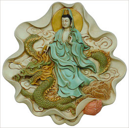 Riproduzione da Parete Kuan-Yin e il Drago