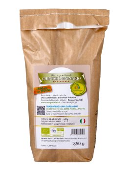 Riso a Grani Tondi Chinese Originario Biologico - Integrale 850 g - 2