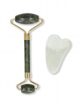 Rullo Massaggio con Pietra Gua-Sha - Essential Set Jade Roller - 2