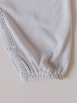 Salopette Bimba in Cotone Pima Organico - Grigio Perla - 4