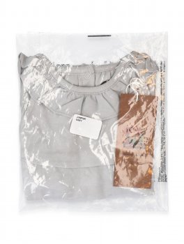 Salopette Bimba in Cotone Pima Organico - Grigio Perla - 6