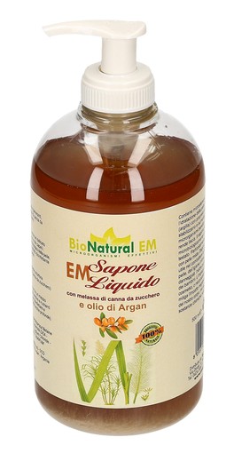 Sapone Liquido EM - Melassa di Canna da Zucchero e Olio di Argan