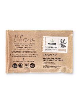 Sapone Viso e Mani Bio in Polvere Solubile -  Curcuma e Cannella - 1