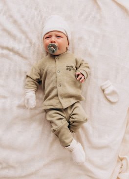 Scarpine per Neonati in Tencel - Melange Ecru - 6