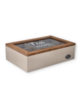 Scatola in Legno Porta Tè e Tisane con 6 Scomparti - 1