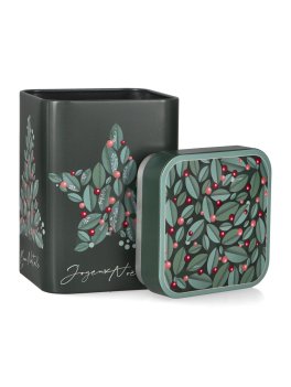 Scatola In Metallo Natalizia Merry Wishes Green - 2
