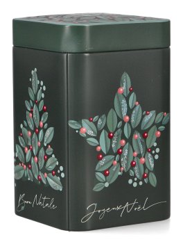 Scatola In Metallo Natalizia Merry Wishes Green - 1