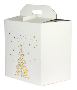 Scatola Natalizia Bianca Vuota - Albero - Media