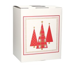 Scatola Natalizia Vuota - Abeti - Piccola