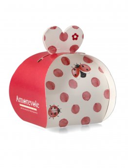 Scatolina regalo "Amorevole": Bouquet di Saponi Cuore Coccinella - 2