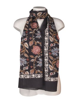 Scialle in Cotone Stampa a Mano Blockprint - 1