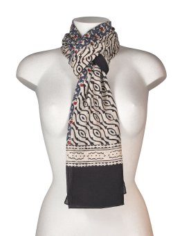 Scialle in Cotone Stampa a Mano Blockprint - 3