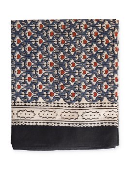 Scialle in Cotone Stampa a Mano Blockprint - 4