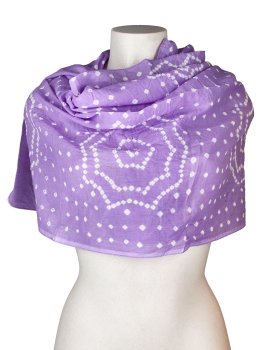 Scialle in Cotone Tie-Dye con Disegno a Spirale - 1