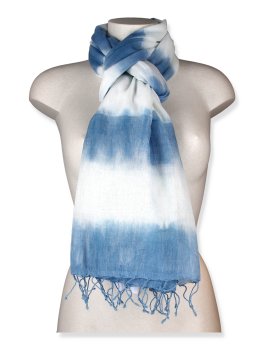 Sciarpa Foulard in Cotone con Stampa Tie-Dye - 2
