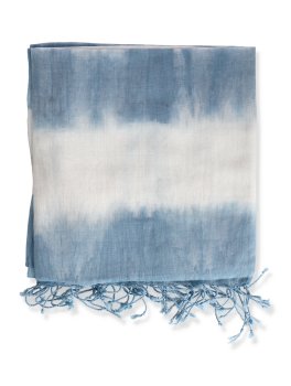 Sciarpa Foulard in Cotone con Stampa Tie-Dye - 3