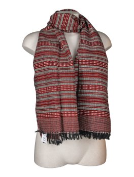 Sciarpa in Cotone - Jacquard a Righe - 1
