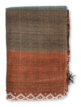 Sciarpa in Cotone Jacquard - Motivo a Nido D'Ape - 3