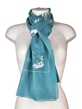 Sciarpa in Cotone Stampato Fiori di Campo - 2