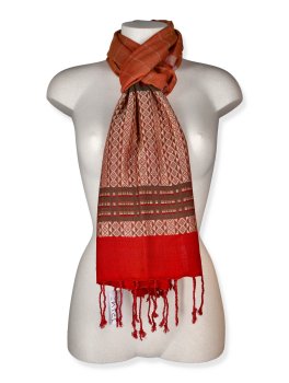 Sciarpa in Viscosa Jacquard Multi Righe - 2