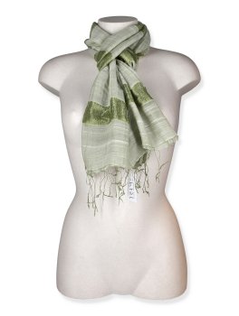 Sciarpa Seta e Cotone a Strisce - 2