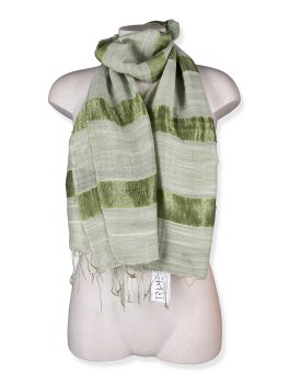Sciarpa Seta e Cotone a Strisce - 1