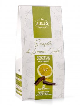 Scorzette di Limone Ricoperte di Cioccolato Fondente