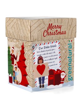 Scrigno "Lettera a Babbo Natale" con Saponi Artigianali Ciliegia e Lampone + Guanto in Cotone - 3