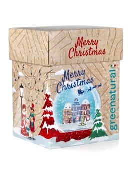 Scrigno "Snowball" con Saponi Artigianali Cioccolato e Fiordilatte + Guanto in Cotone - 2