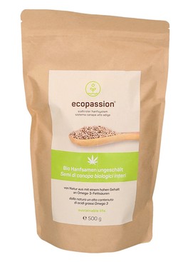 Semi di Canapa Biologici Interi, Schiacciati