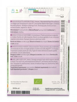 Semi di Erbe Aromatiche Bio - Basilico a Foglia Media - 2