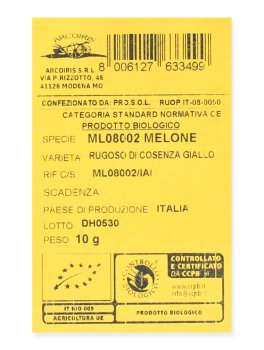 Semi di Melone Rugoso di Cosenza Giallo Bio - 3