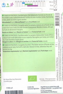 Semi di Zucchino Verde Tondo di Piacenza Bio - 2