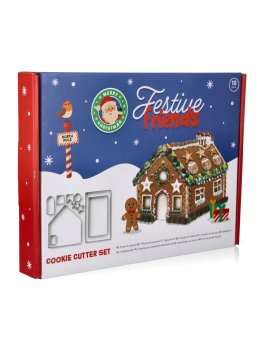 Set 10 Stampi per Creare la Tua Casetta di Biscotto - Festive Friends - 1