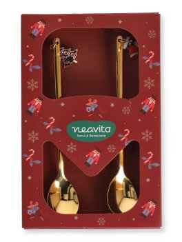 Set 2 Cucchiaini con Decorazioni Natalizie - 1