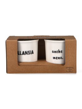 Set 2 Tazzine da Caffè in Ceramica Ironiche "Soorprendimi" - Ciollansia - Anche Meno - 4