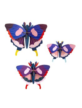 Set 3 Decorazioni da Parete 3D - Swallowtail Butterflies - 2