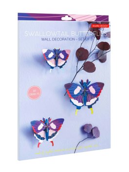 Set 3 Decorazioni da Parete 3D - Swallowtail Butterflies - 5