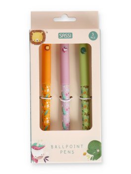 Set 3 Penne a Sfera Sassi Super Lab - Unicorno, Dinosauro e Leone - 1