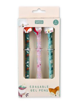 Set 3 Penne Cancellabili Sassi Super Lab - Volpe, Unicorno, Orso - 2