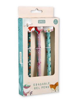 Set 3 Penne Cancellabili Sassi Super Lab - Volpe, Unicorno, Orso - 1