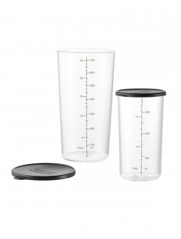 Set Bicchieri Bamix® in Vetro 400ml + 700ml con Coperchio - 1