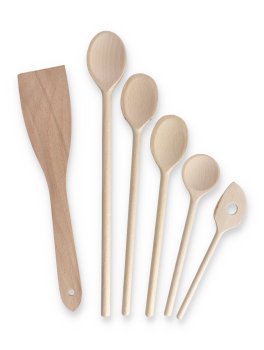Set Cucchiai in Legno di Faggio - 6 pezzi - 1