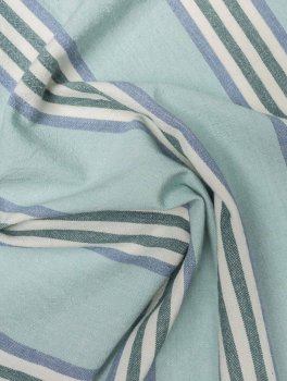 Set di 2 Strofinacci da Cucina in Cotone Bio - Righe Blu - 5