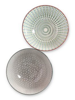 Set di 4 Ciotole in Gress Smaltato "Floral" - 4