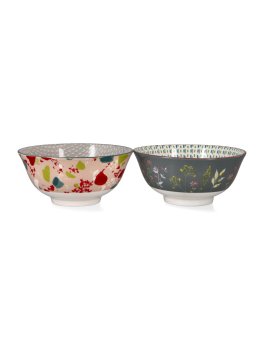 Set di 4 Ciotole in Gress Smaltato "Floral" - 2