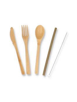 Set di Posate da Picknick in Bamboo - 4