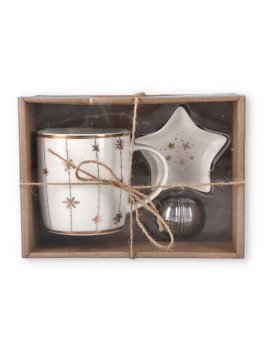 Set Fiocco di Neve Oro con Piatto Stella e Infusore - 3